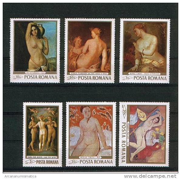 ROMANIA/RUMANIA  1.969  Y&t 2454/59  Serie Completa  DESNUDOS  SDL-27 - Sammlungen