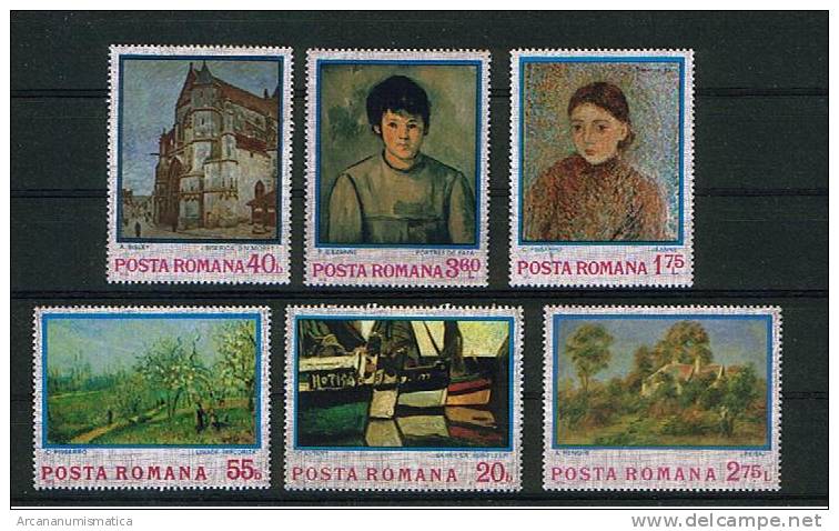 ROMANIA/RUMANIA  1.974  Y&t 2822/27  Serie Completa  PINTURAS-CUADROS-ARTE  SDL-29 - Lotes & Colecciones