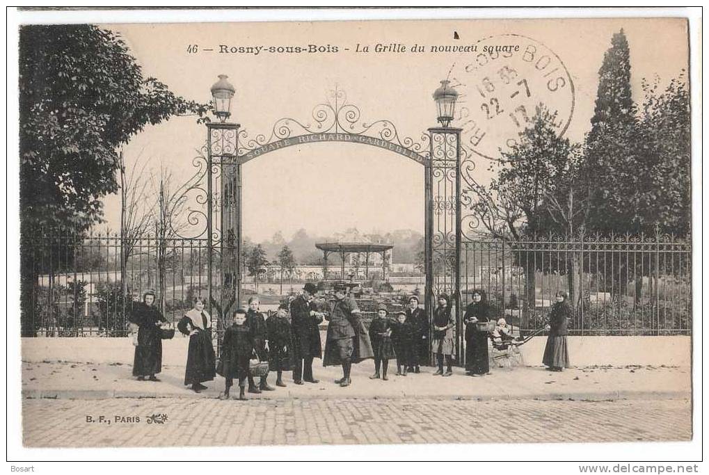 CPA France 93.Rosny-sous-Bois-La Grille Du Nouveau Square.B.F.46 - Rosny Sous Bois
