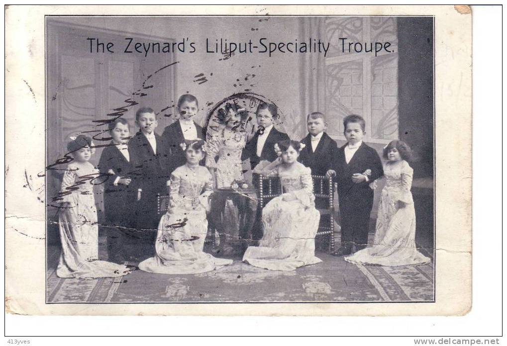 Phénomènes : Les Zeynard, Troupe De Lilliputiens. Nains. 1308 - Cirque