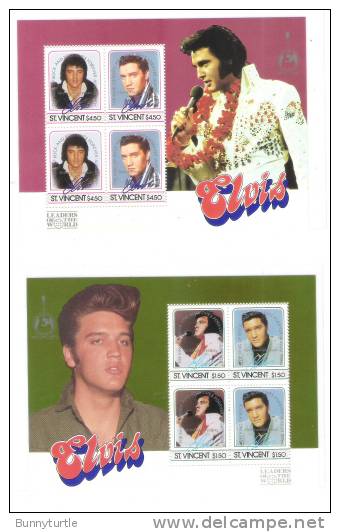 St Vincent 1985 Elvis Presley American Entertainer S/S MNH - Singers