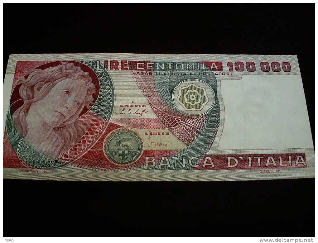 REPUBBLICA ITALIANA - LIRE 100000  BOTTICELLI   ANNO 20/06/1978 - 100.000 Lire