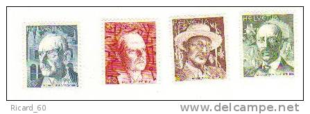 Série Neuve De Suisse, N° 1080-3 écrivains Et Peinrtes: Rm Rilke, Paul Klee,thomas Mann,  Hermann Hesse - Unused Stamps