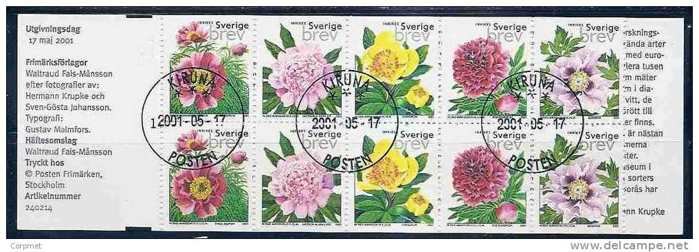 SWEDEN - FLORA - FLOWERS - Complete BOOKLET - CARNET - Yvert # C 2220 -  VF USED - 1981-..