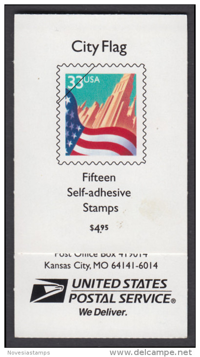 !a! USA Sc# 3278abc MNH BOOKLET(15) - Flag And City - 3. 1981-...