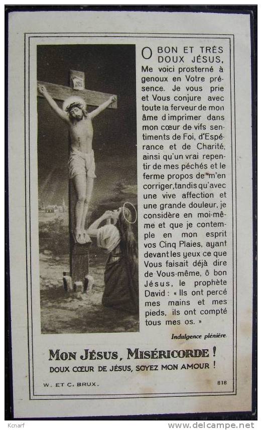 Faire-parts De Décès De CHEOUX-RENDEUX / WYONPONT En 1941 De DESIRE DESSY , Imprimé à TENNEVILLE  . - Other & Unclassified