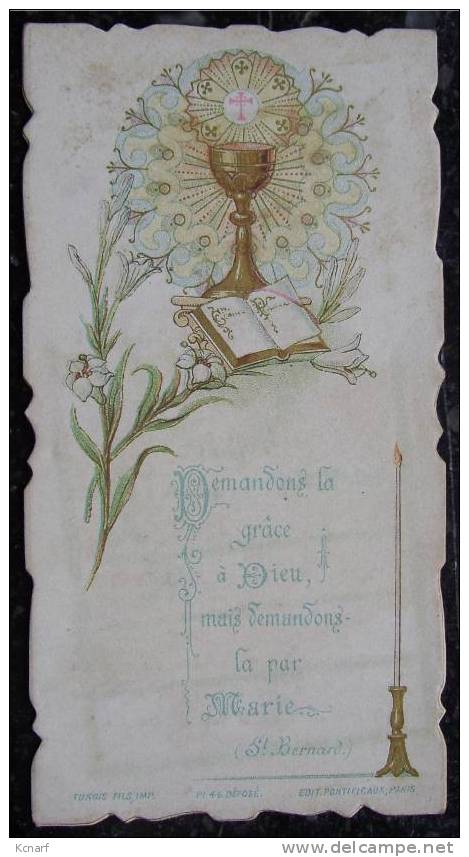 Faire-parts De Communion Du PARC-HEVERLE En 1901 De Clément Hinckxt , Imprimé à LOUVAIN ( LEUVEN ) . - Other & Unclassified