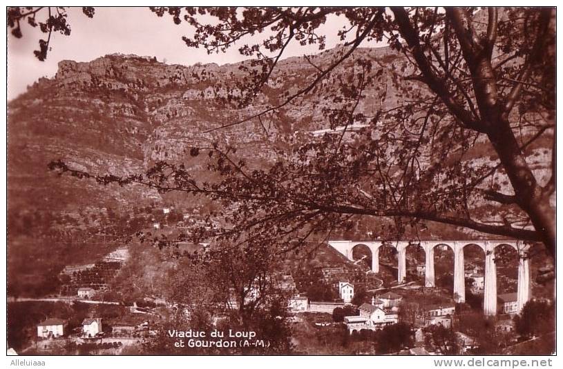 CPA Belle Carte Postale FRANCE Gourdon Et Le Viaduc Du Loup - Photo - Gourdon