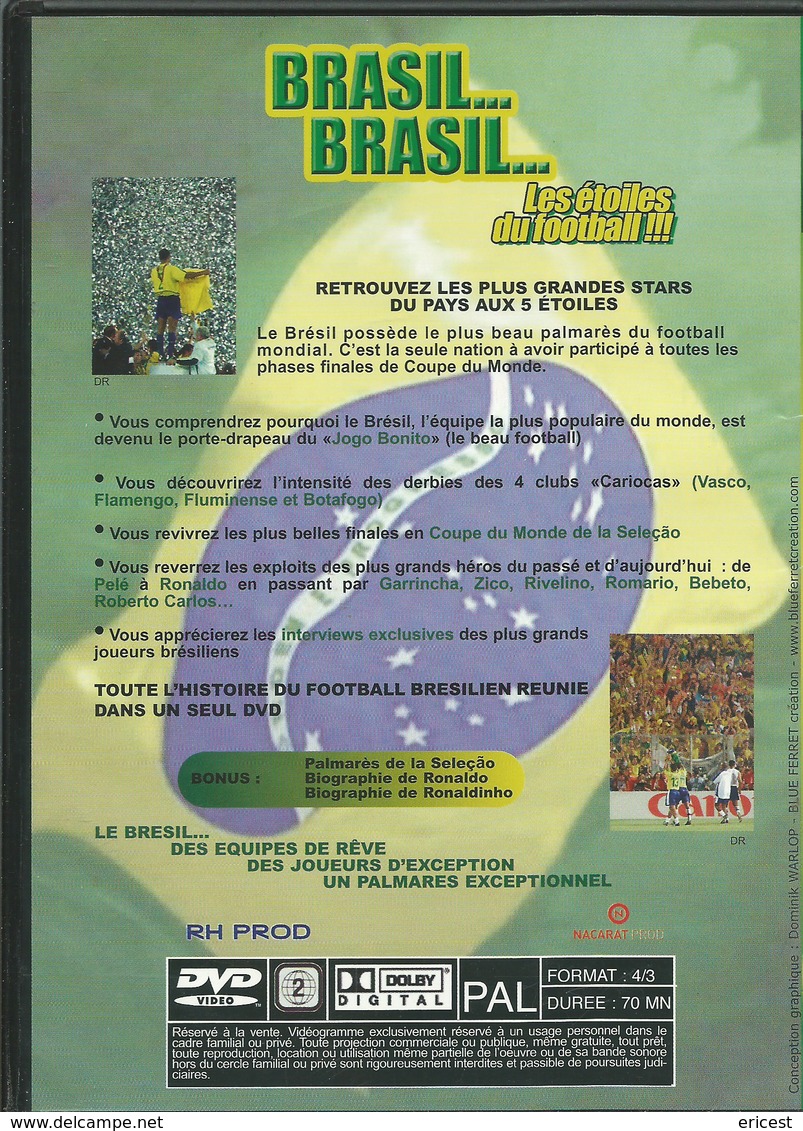 - DVD BRASIL... BRASIL... LES ETOILES DU FOOTBALL (D3) - Sports