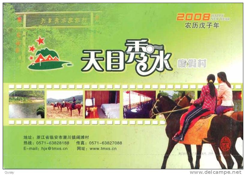 Horse Cheval , Pre-stamped Card, Postal Stationery - Hípica