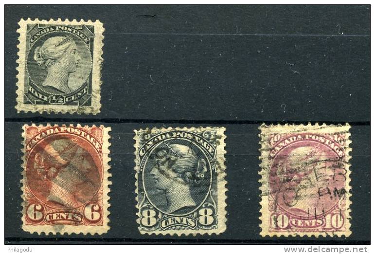 CANADA  Ø   Used   43, 44, 45a  Cote  Yvert 54,50  €   Bonne Qualité - Used Stamps