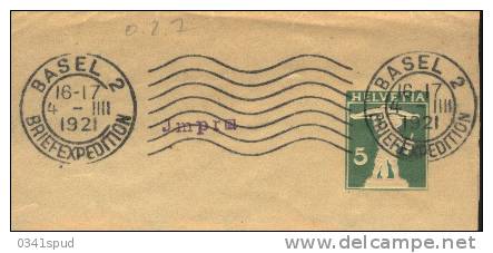 1921 Suisse Entier Postal  Gglielmo Tell  Arbalète Balestra Cross Bow - Bogenschiessen