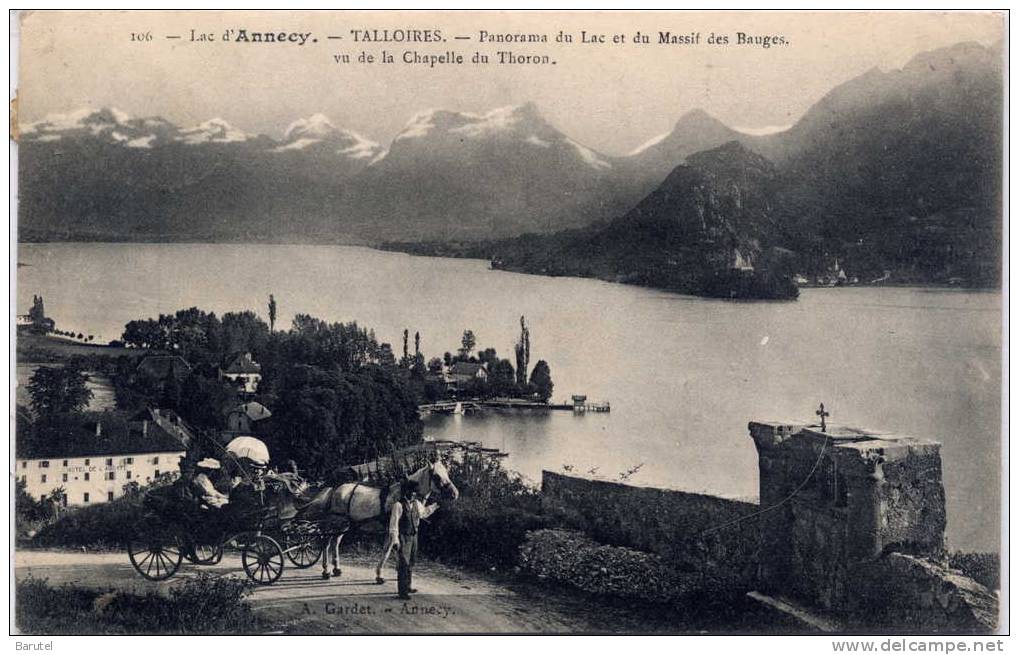 TALLOIRES - Panorama Du Lac Et Du Massif Des Bauges, Vu De La Chapelle Du Thoron - Talloires