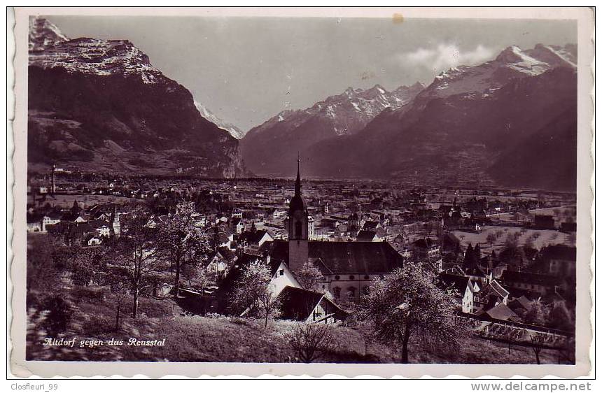 Altdorf Gegen Das Reusstal / 1939 / Ein Verschwundenes Dorf ! Heute Eine Stadt ! - Altdorf