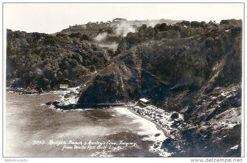 ENGLAND - REAL PHOTO -  TORQUAY - REDGATE BEACH & ANSTEY´S GOVE, FROM WALLS HILL GOLF  LINKS - Torquay
