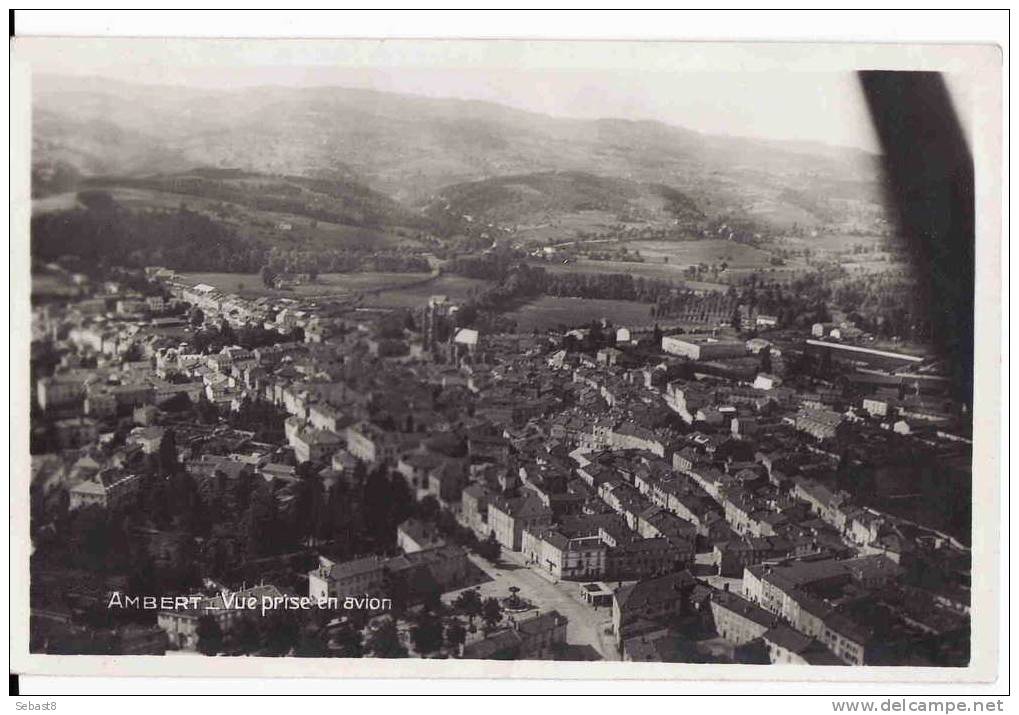 AMBERT VUE PRISE EN AVION - Ambert