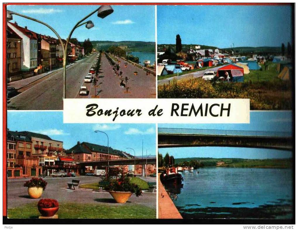 * Remich * Près De La Belgique, Belgium, Luxembourg,  Bonjour De, Canal Bateau, Camping, Oldtimer, Vieux Voiture - Remich