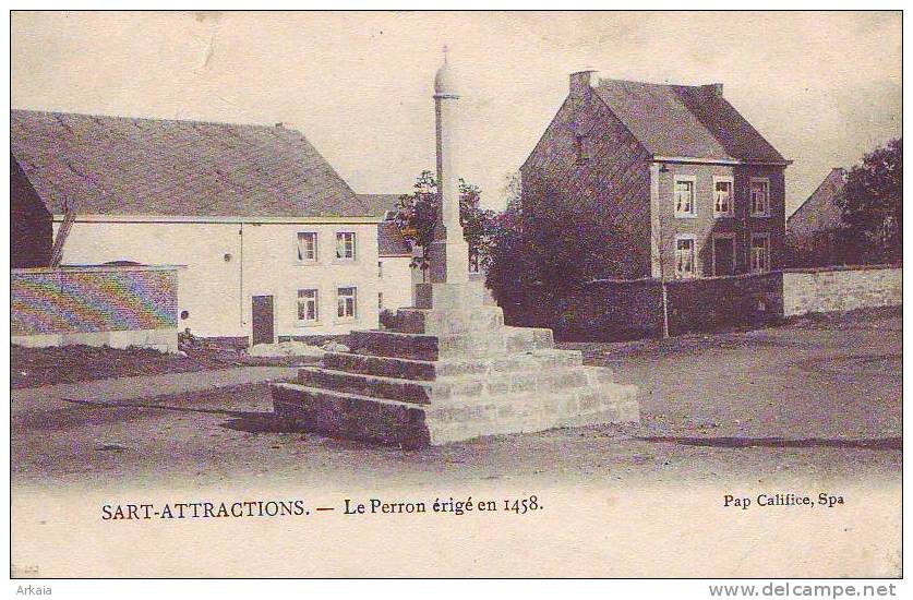 SART-ATTRACTIONS = Le Perron érigé En 1458 (Pap. Califice) 1907 - Jalhay