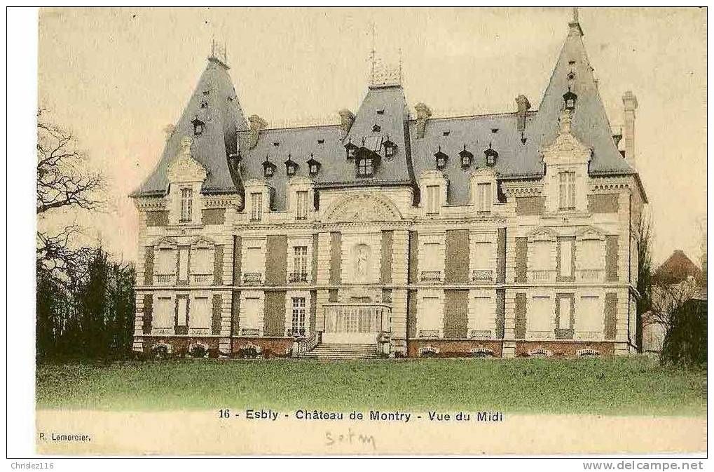 77 ESBLY Château De Montry  Beau Plan Couleur - Esbly