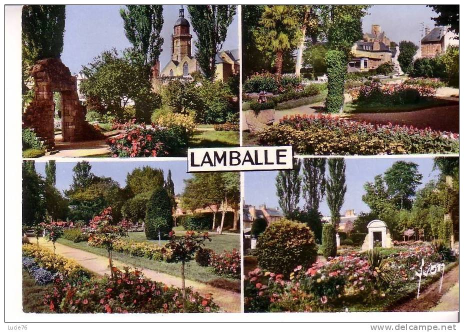 LAMBALLE - 4 Vues :  Eglise Saint Jean - Le Jardin Public - Un Coin Du Jardin Public - Le Jardin Public - N°  IMC 388 - Lamballe