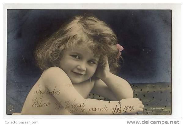 VINTAGE POSTCARD RPH PHOTO Girl - Otros & Sin Clasificación