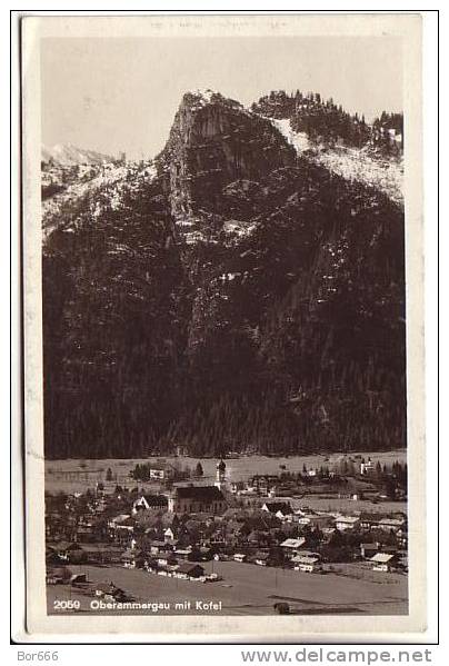 GOOD OLD GERMANY POSTCARD - OBERAMMERGAU Mit KOFEL - Good Stamped 1930 - Oberammergau