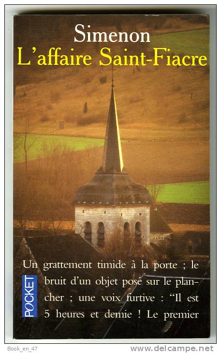 {49486} Simenon " L'affaire Saint-Fiacre ", Pocket N° 1333 , 1996   " En Baisse " - Simenon