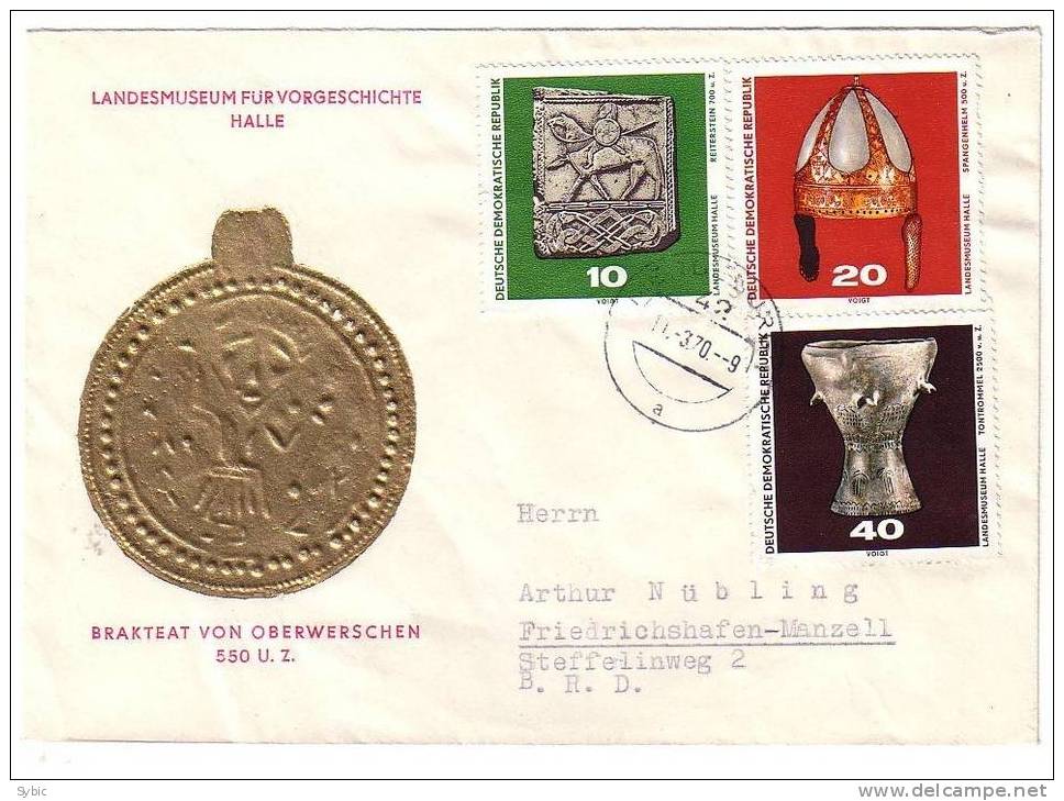 ALLEMAGNE - RDA - Lettre 11/03/1970  - Yvert 1246,1247 & 1249 - Briefe U. Dokumente