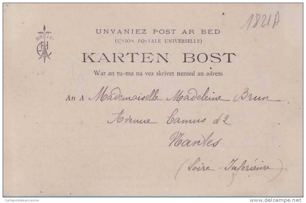 56 BAUD LAVOIR FONTAINE De La CLARTE KARTEN BOST N.DIVISE BRETAGNE Collection HAMONIC 995 / UNVANIEZ POST AR BED /1821A - Baud