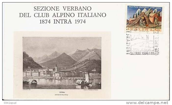 1974 Italia Busta  Numerata  CAI  Intra  Alpinismo - Escalade
