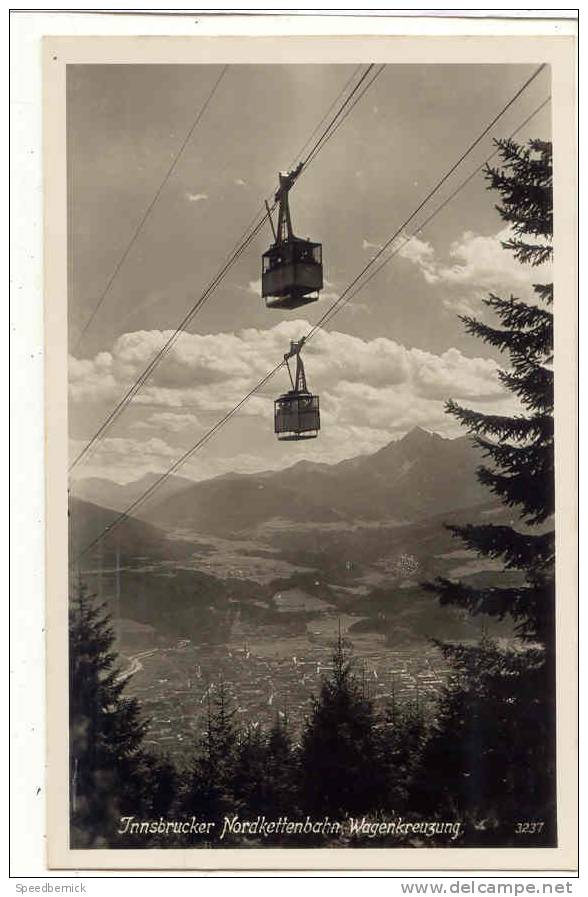 10516 Innsbruck - Innsbrucker Nordkettenbahn Wagenkreuzund . 3237 KTV Telepherique . Tampon 27 Déc 1936 - Autres & Non Classés