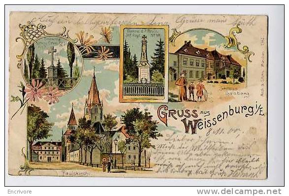 Cpa WISSEMBOURG Multi Vues Monument église Enfants Cerceaux  N°1362 Moch & Stern 1900 !! - Wissembourg