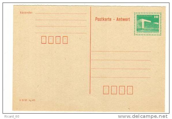 Entier Postal Ddr  Neuf, 1980 - Postcards - Mint