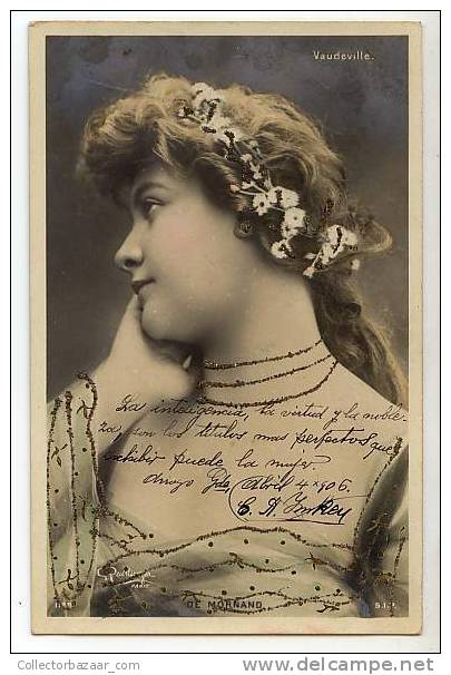 VINTAGE POSTCARD Woman Photo Postcard - Mujeres