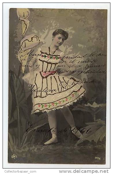 VINTAGE POSTCARD Woman In Dress 1906 Photo Postcard - Mujeres