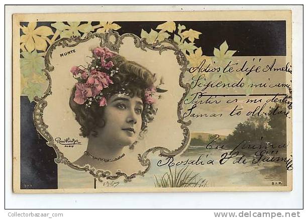 VINTAGE POSTCARD Woman Photo Postcard - Mujeres