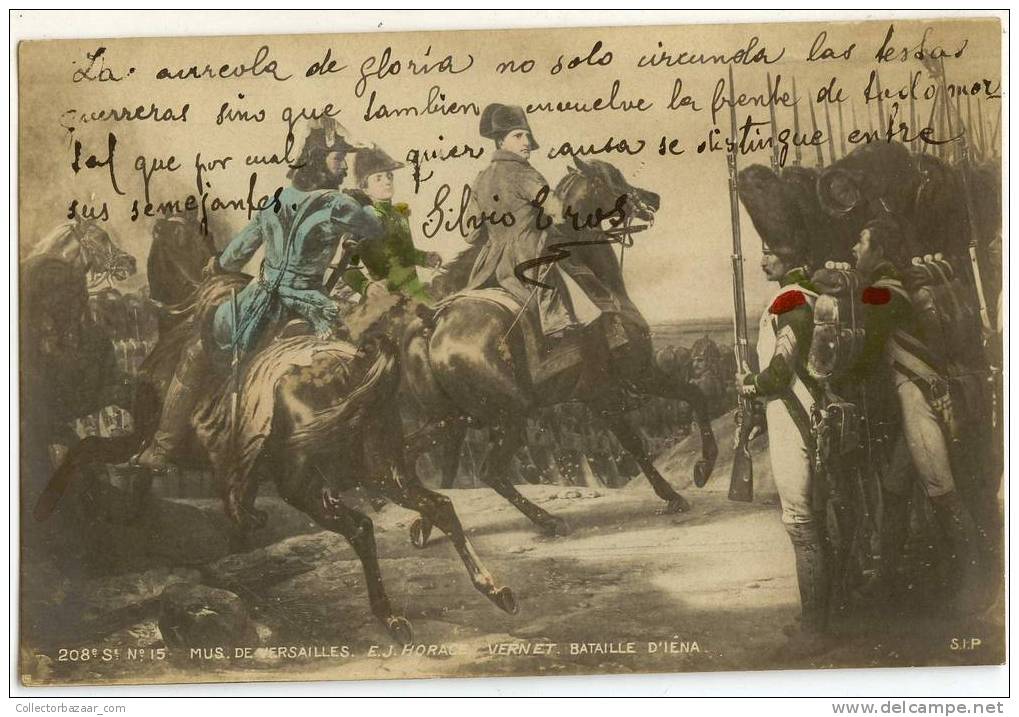 VINTAGE POSTCARD NAPOLEON CAMPAIGN Horses Museum De Versailles, Bataille D'IENA Battle - Personajes