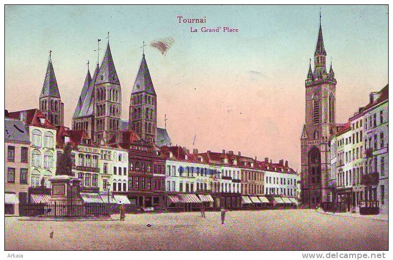 TOURNAI = La Grand'Place - Carte Couleur (Lux  S.26  N° 8) - Doornik