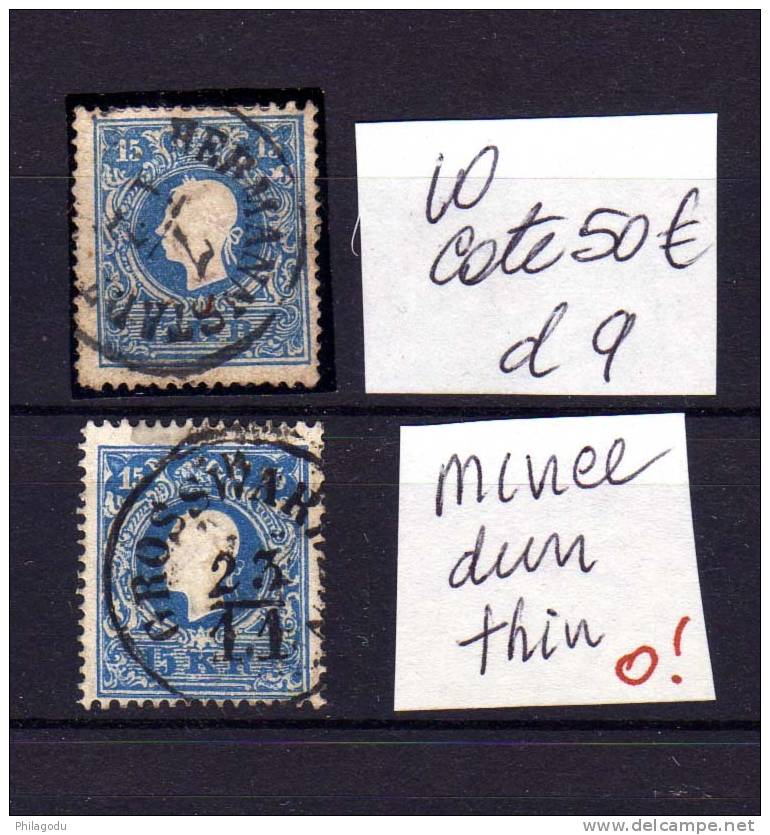 Autriche 1858-59,  François-Joseph , Yvert N° 10       Cote 50 € - Gebruikt