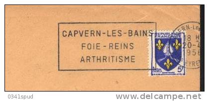 1956 France  65 Capvern Les Bains Thermes  Terme Thermal   Sur Lettre - Hydrotherapy