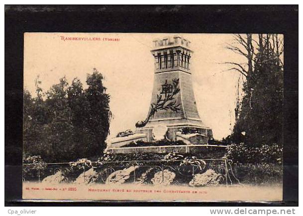 88 RAMBERVILLERS Monument Aux Morts, Guerre 1870, Ed Weick 9895, 1915 - Rambervillers