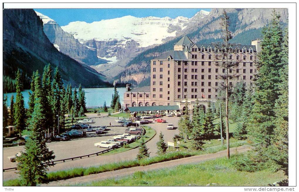 The Canadian Rockies - Banff National Park - The Chateau Lake Louise Entrance And Parking Lot - Banff