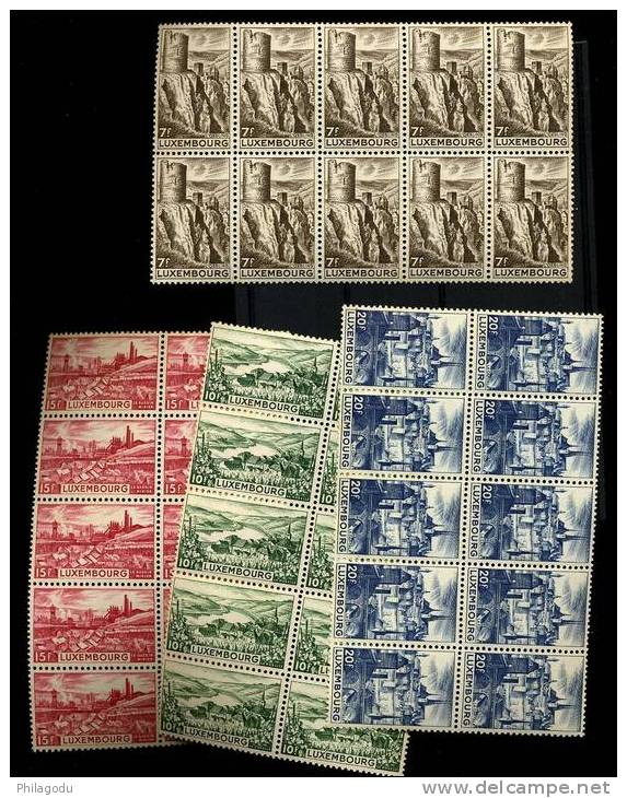 Luxembourg 406-409**  10 Séries Completes ++    Postfrich   Cote 350 € - Neufs