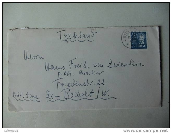 SUEDE Lettre De Goteborg 1949 - Lettres & Documents