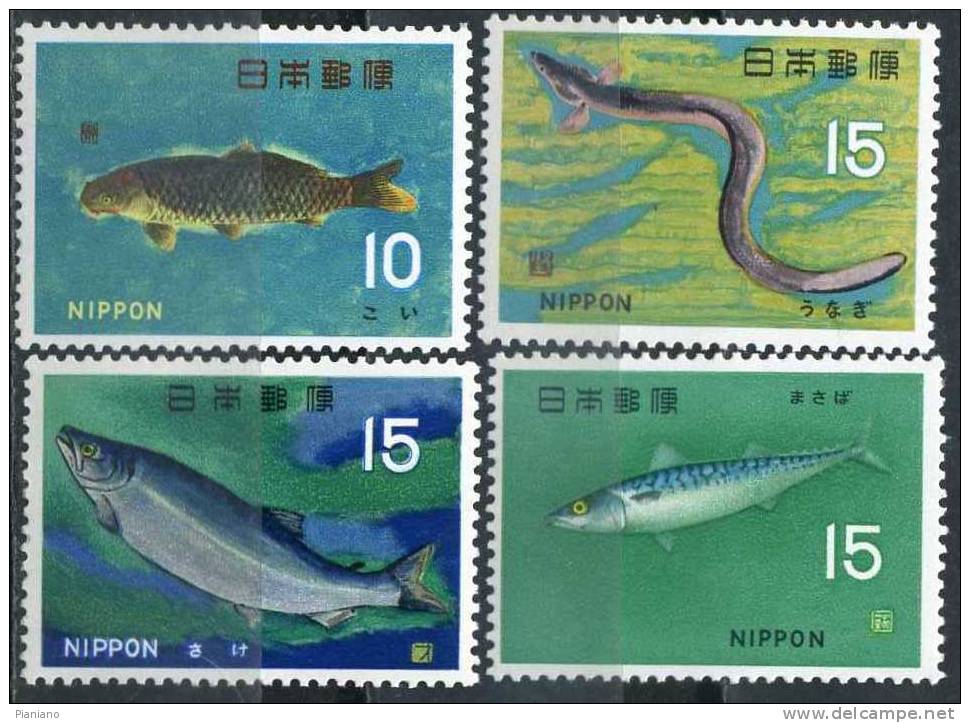 PIA - JAP - 1966-67 : Poissons Et Crustacés - (Yv 822-29D) - Unused Stamps