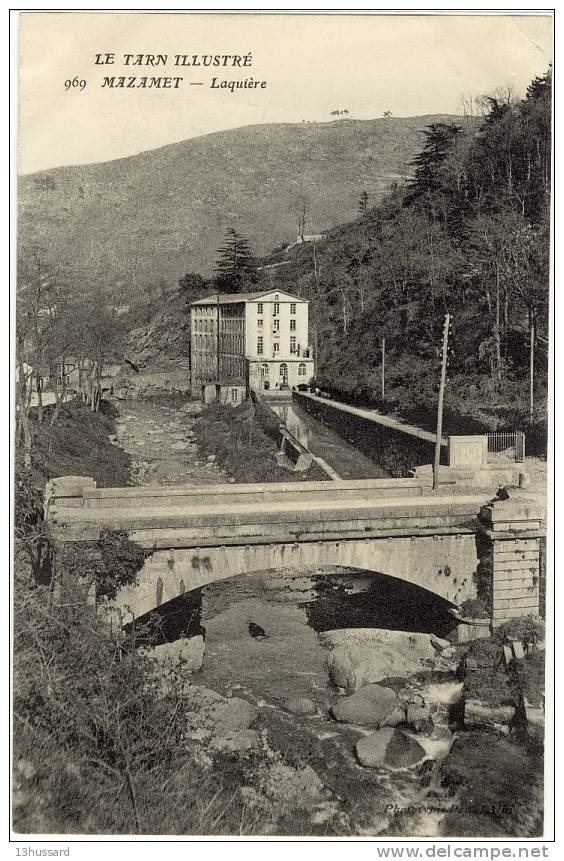 Carte Postale Ancienne Mazamet - Laquière - Pont, Usine, Le Tarn Illustré - Mazamet