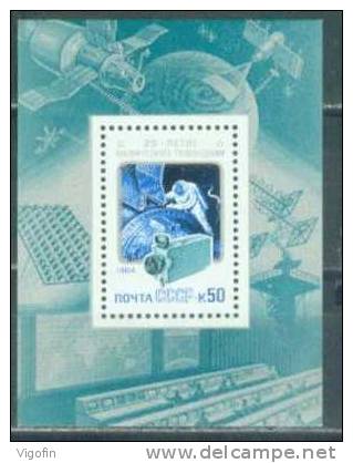 USSR 1984-5441 25A°TV IN SPACE, S S S R, S/S, MNH - Russie & URSS