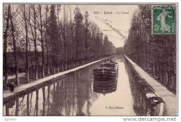 LERE (Cher) - Le Canal - Péniche - Lere