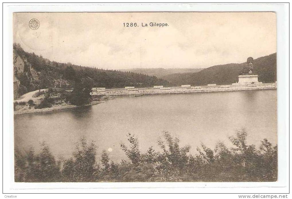 LA GILEPPE 1913. LE BARRAGE ET LE LAC  Edition:G.Hermans Anvers Oblitérée N°55 - Gileppe (Barrage)