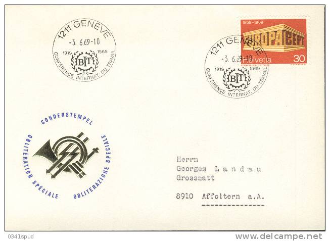1969 Suisse Geneve  OIT - ILO
